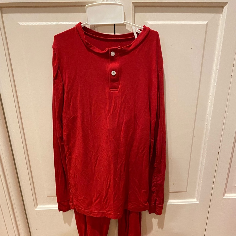 Softest boys red Christmas pajamas you will ever find! Boutique. Kickee.